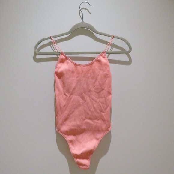 ARITZIA SUNDAY BEST Ribbed Seamless Bodysuit in Neon Sunset Stretch Feminine M/L - Picture 2 of 12